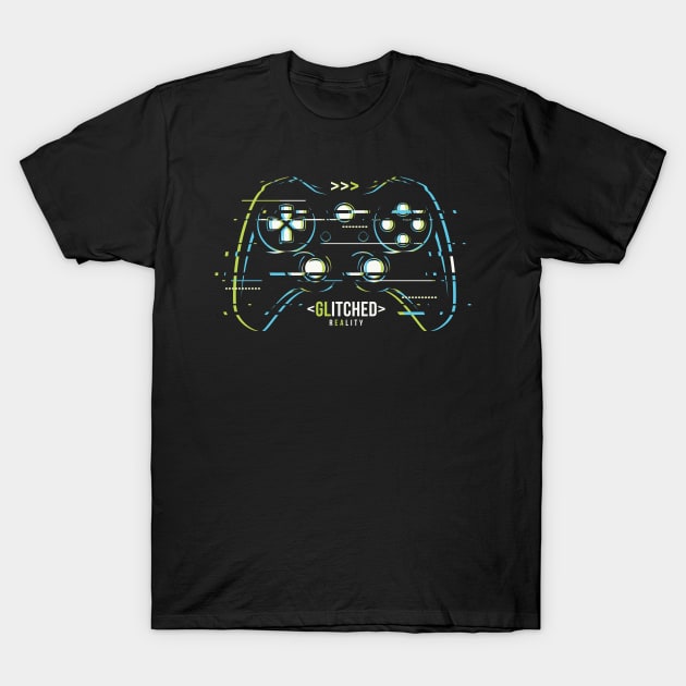 Glitched Reality Game Controller T-Shirt by Made In Kush